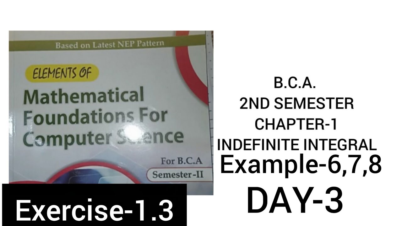 B.C.A. 2nd sem.|Day-3|ex-1.3|Indefinite Integralch-1|#kuk #cdlu #mdu  #maths #bca #2nd  #exam #math
