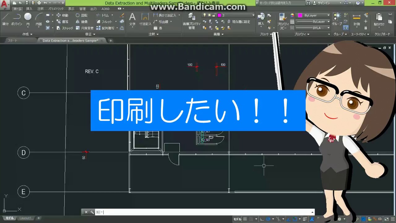 AutoCADかんたん講座　★印刷について★