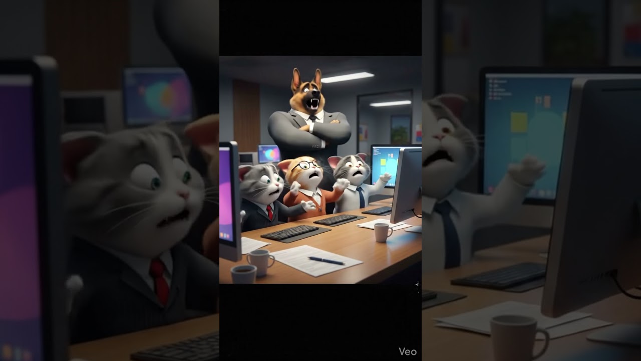 Dog boss caught cats are sleeping 🐱🐶
