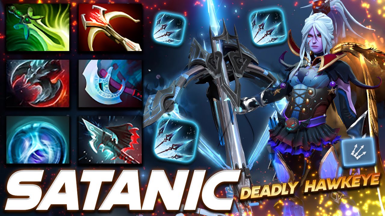 Satanic Drow Ranger Deadly Hawkeye - Dota 2 Pro Gameplay [Watch & Learn]