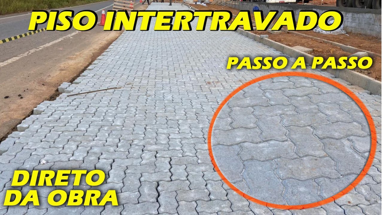 PISO INTERTRAVADO - Como assentar bloco intertravado(PASSO A PASSO)