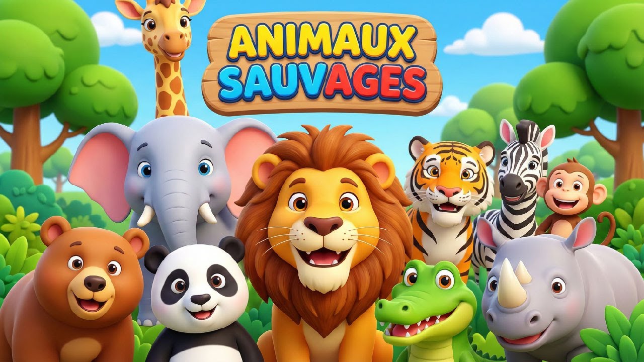 Animaux Sauvages pour les Enfants 🦁 | Apprendre en S’amusant