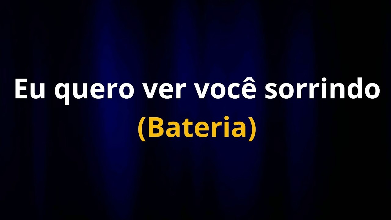 Luciano - Eu quero ver você sorrindo (Bateria) Deus está neste lugar