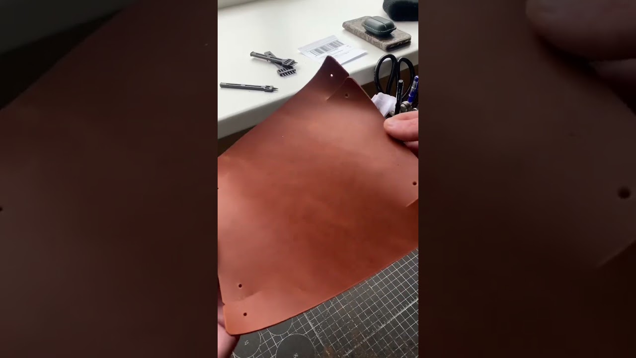 Making leather tray #handmade #hangcraft #asmr