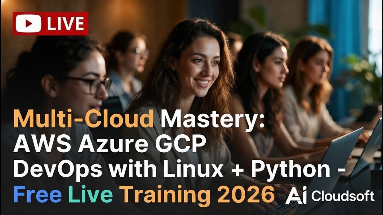 Multi-Cloud Mastery Demo: AWS Azure GCP DevOps with Linux Python –Free Live Training 2026 #cloudsoft