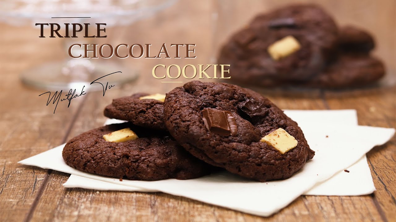 TRIPLE CHOCOLATE COOKIE | ÇİKOLATALI KURABİYE | SİZİ ZİRVEYE TAŞIYACAK YILIN KURABİYESİ | MUTFAK TV