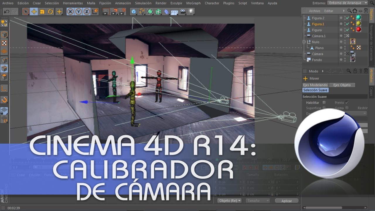 Cinema 4D R14: Calibrador De Cámara - Convertir Imágen A 3D & Punto De Fuga