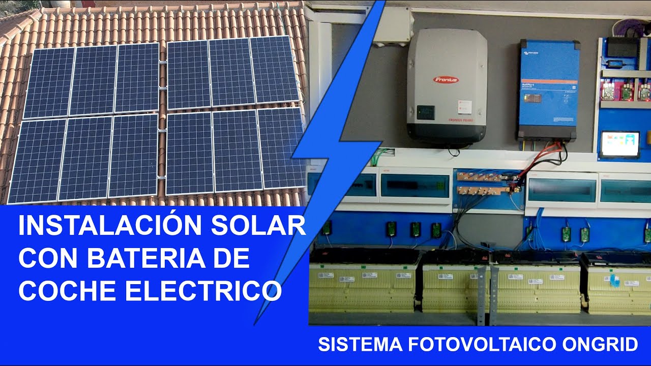 Instalación solar ongrid con batería de coche eléctrico (parte 1)