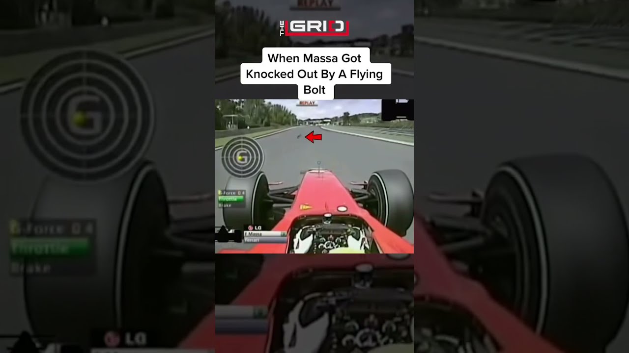 F1 Driver Gets Knocked Out By Flying Bolt