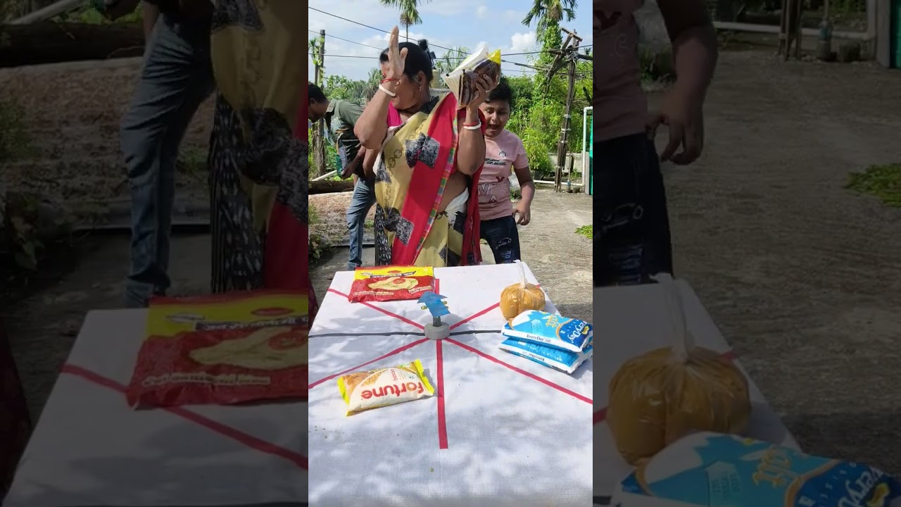 Grocery items challange #funny #shortvideos #viralvideo #challenge 