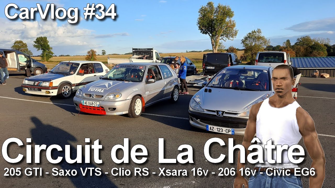 La Châtre sous la pluie (205 GTI, Saxo VTS, Clio RS, Xsara 16v, 206 16v et Civic EG6)