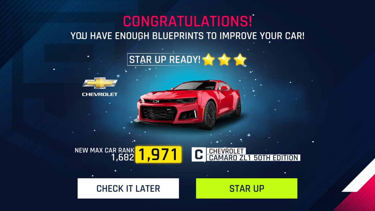 CHEVROLET CAMARO ZL1 50TH EDITION | Asphalt 9 Legends | Star Up | Max Upgrade | No Limits...