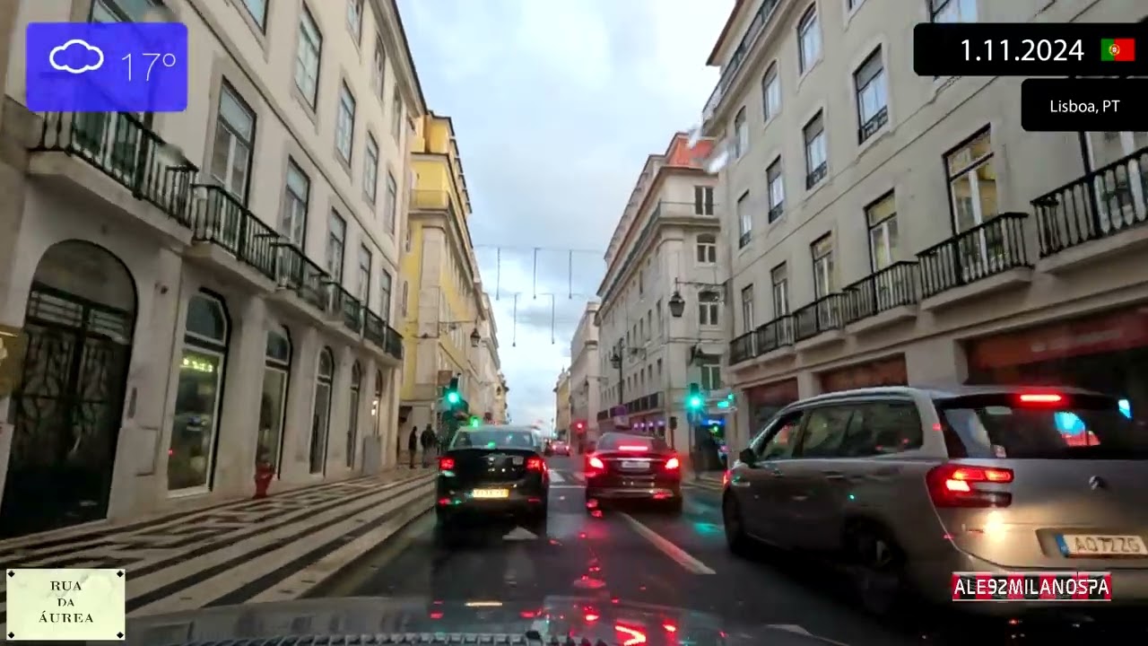 Driving through Lisboa (Portugal) 1.11.2024 Timelapse x4