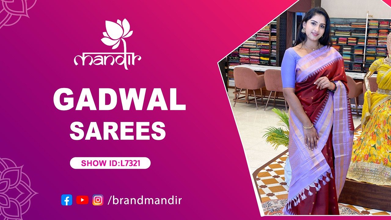 Gadwal Sarees Collection | WhatsApp Number 733 733 7000 | Brand Mandir Sarees LIVE