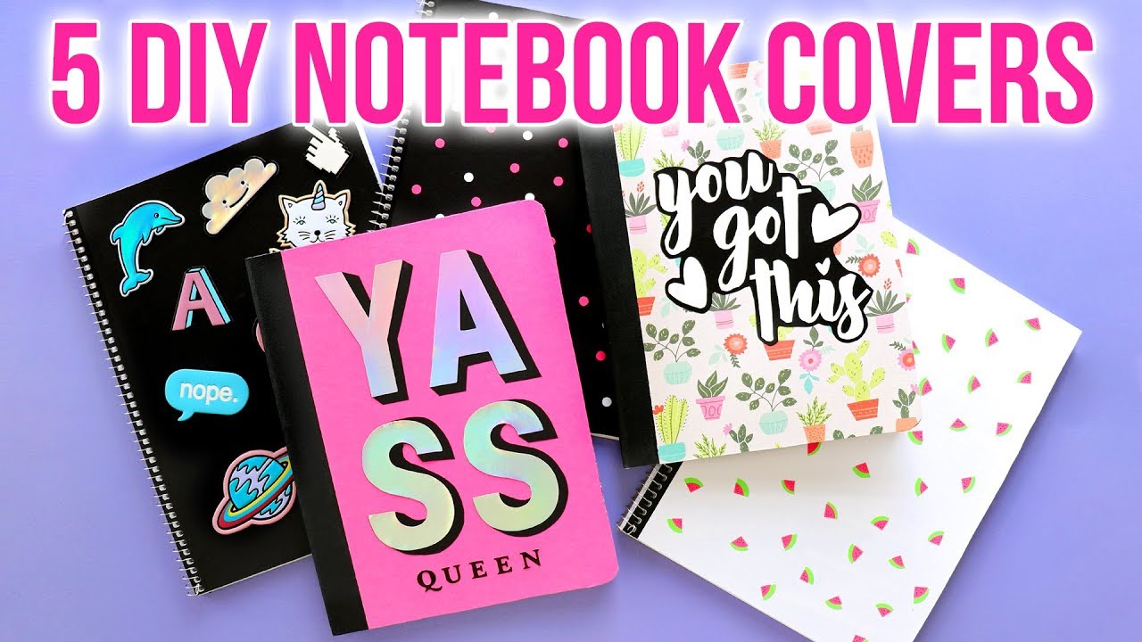 5 EASY DIY Notebook Covers - Back to School 2018 - HGTV Handmade
