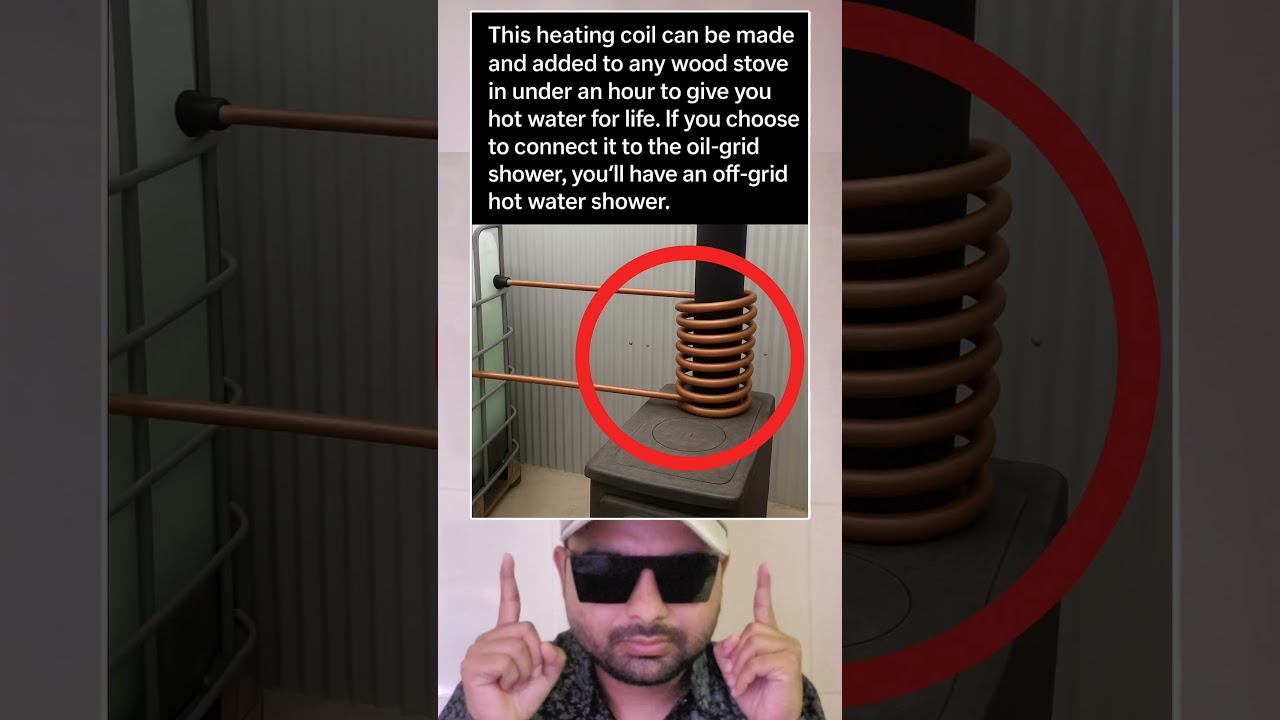 This Heating Coil Can Be Built And Attached To Any Wood Stove To Provide Hot Water For Life.