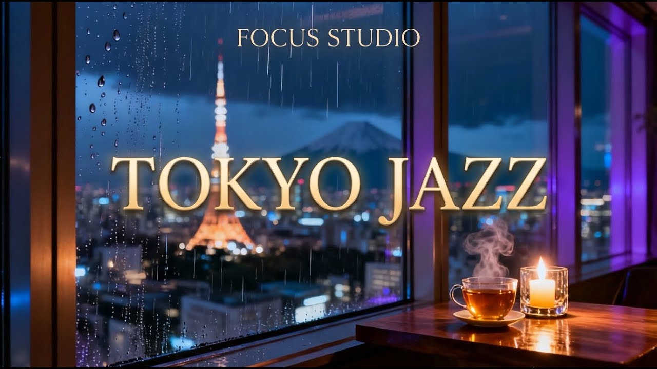 TOKYO JAZZ 🎷 – Tokyo Skytree | Relaxing Night Jazz for Focus & Study
