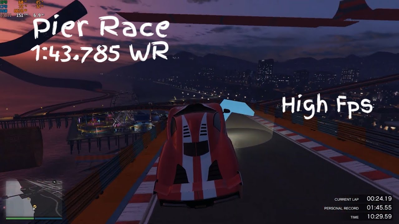GTA Online - Pier Race WR - 1:43.785