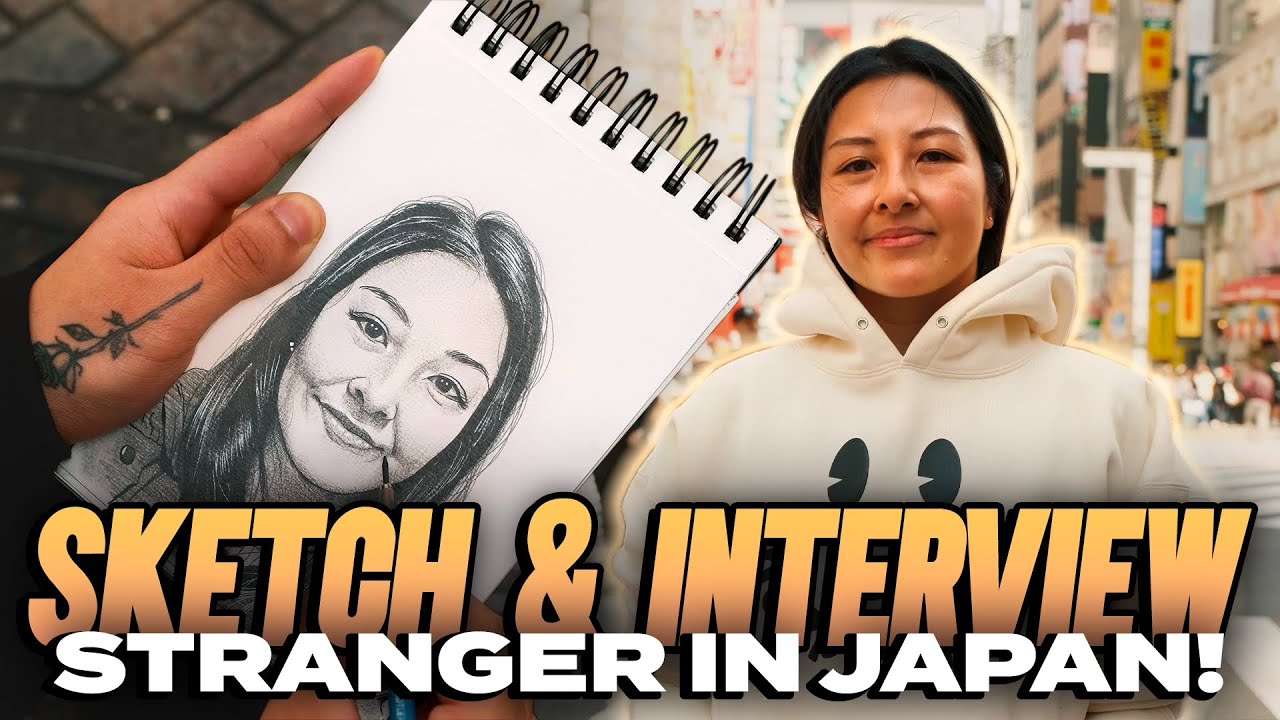 I sketched and interviewed a random lady in Tokyo, Japan! 🇯🇵