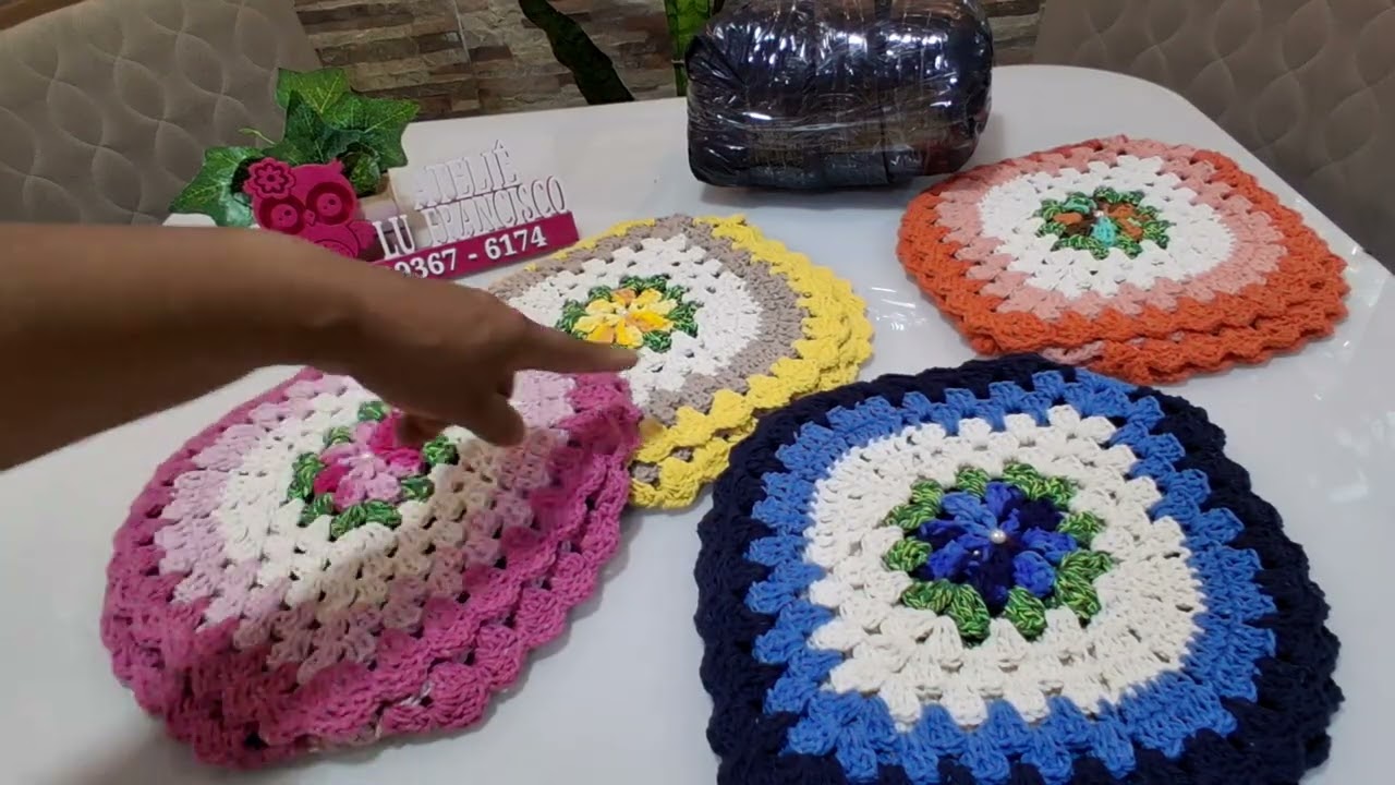 Kit de 4 trilhos folha vendido com SUCESSO! #revenda #crochet ##casa #decoração 