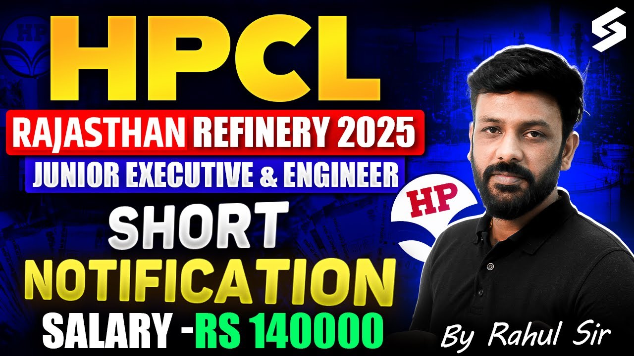 HPCL Rajasthan Refinery Recruitment 2025 Out | HPCL Rajasthan Refinery Limited Notice | Rahul Sir