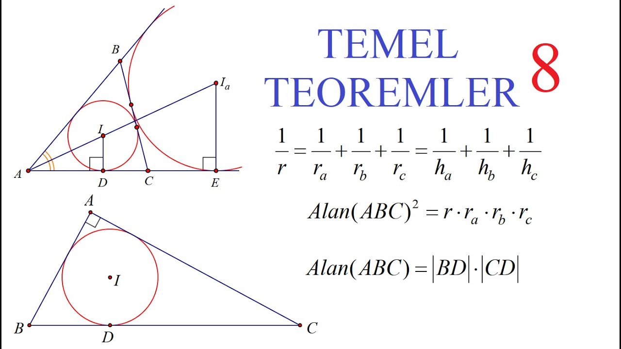 Geometrik İspatlar-8 Bazı Alan Bağıntıların İspatları