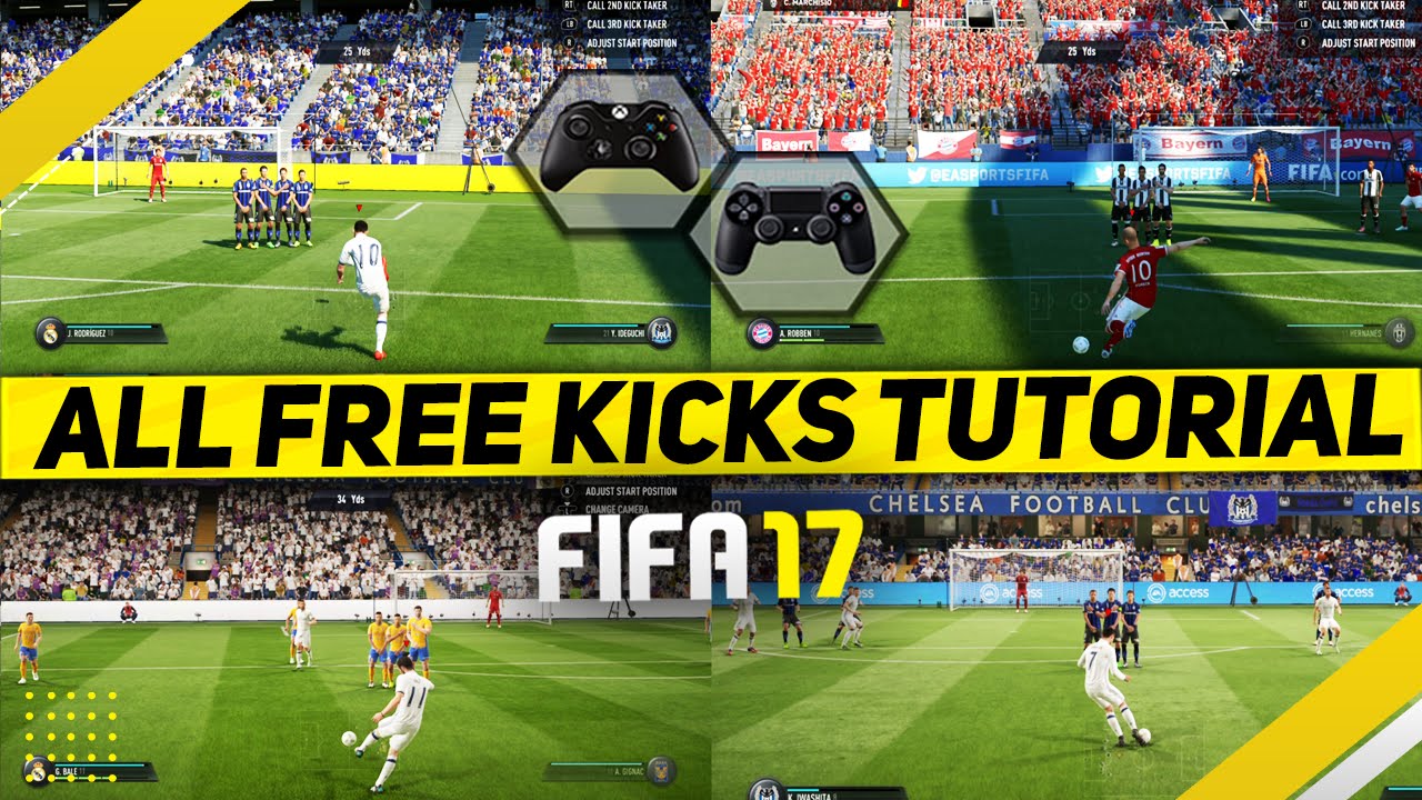 FIFA 17: ОБУЧЕНИЕ ВСЕМ ШТРАФНЫМ УДАРАМ / КРИВАЯ - НАКЛЫК - ТРИВЕЛА - НАКЛБОЛ - СИЛОВОЙ И ДВИЖУЩИЙ...