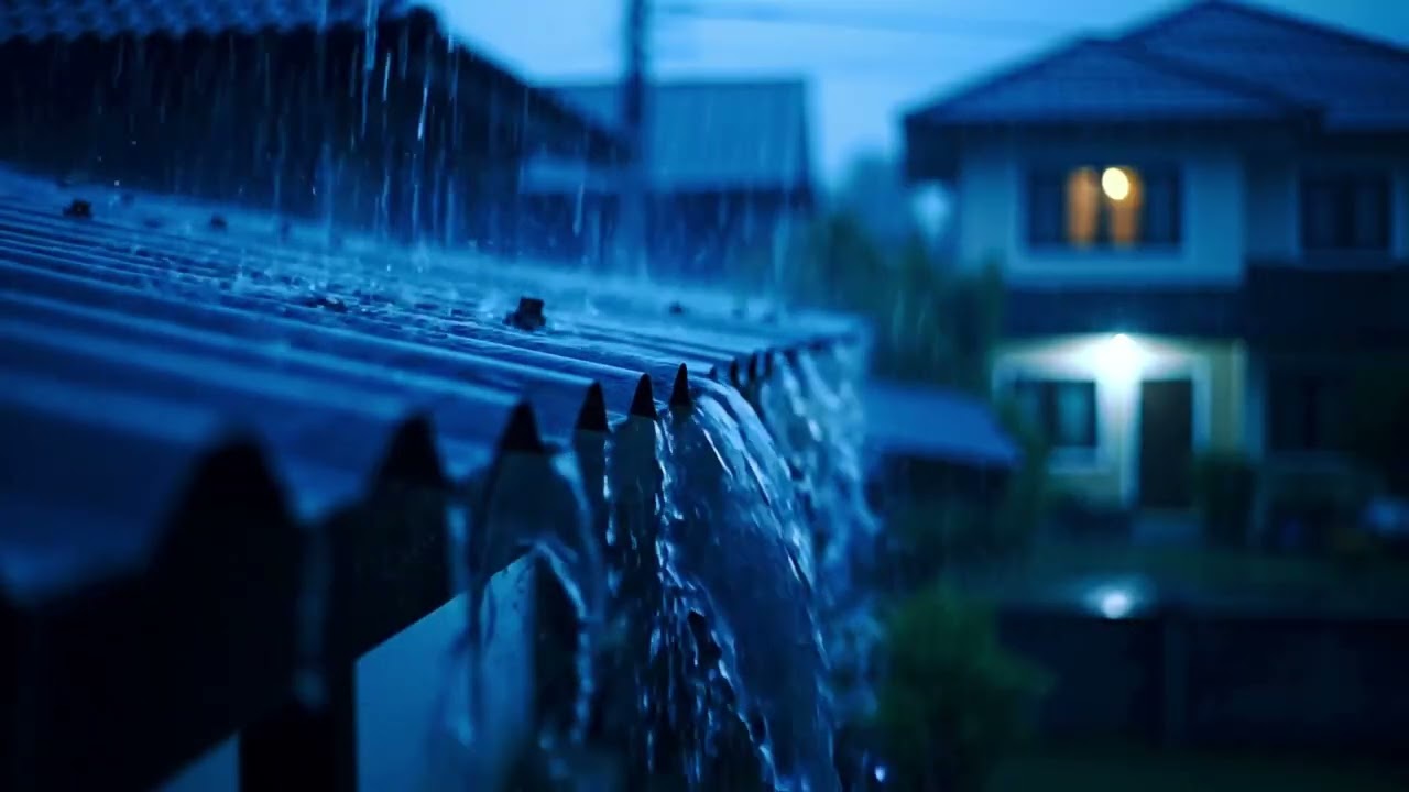 Calming Rain on Tin Roof at Midnight ASMR Cozy Aesthetic Mood for Restful Sleep 290