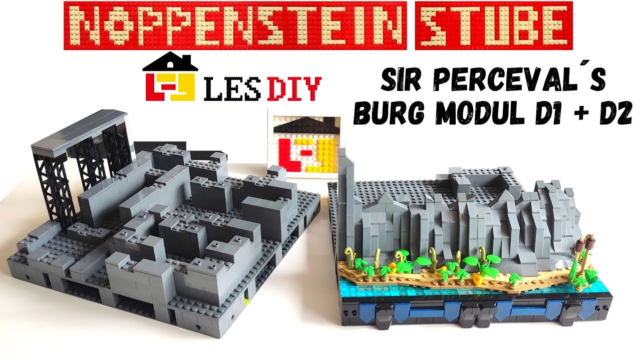 LesDiy Sir Percevals Burg Moc | Modul D1 + D2  mit Update in meiner Klemmbaustein Stadt