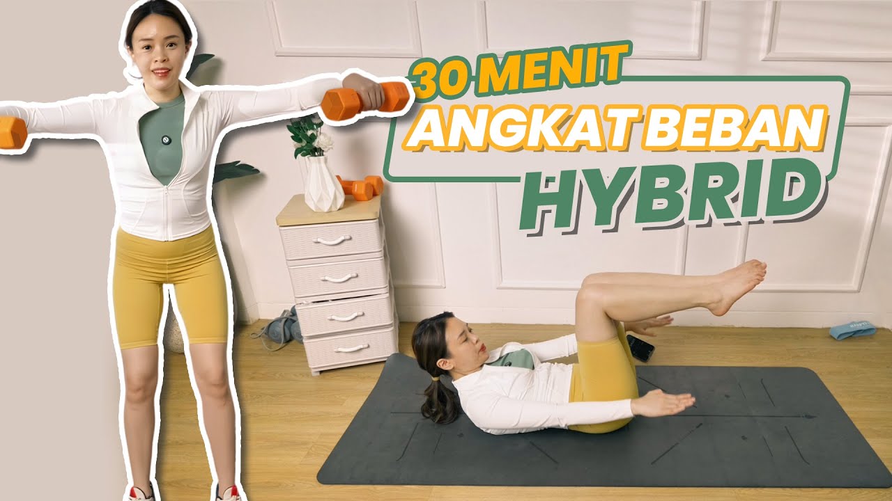 30 menit DUMBBELL WORKOUT (+ pilates & stretching)