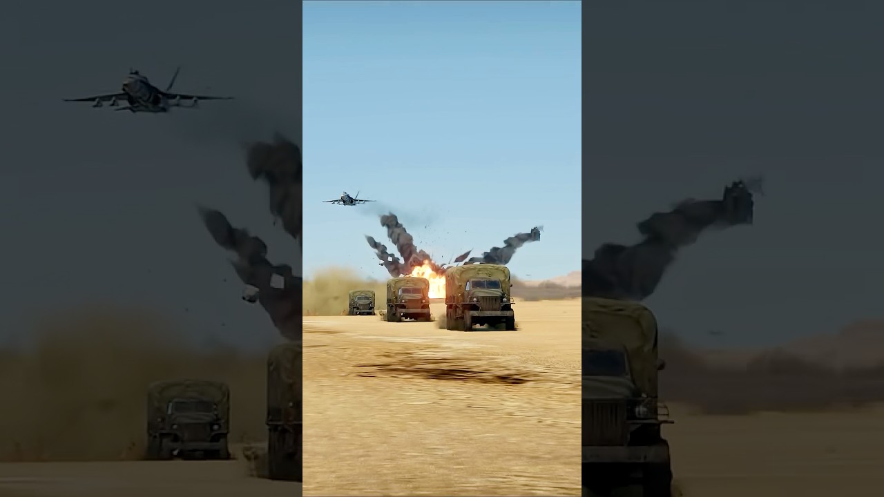 F/A-18 Hornet vs. Military Convoy