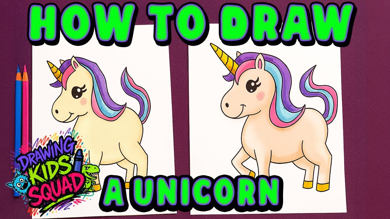 🦄 How to Draw a Unicorn! | Fun Step-by-Step for Kids ✨