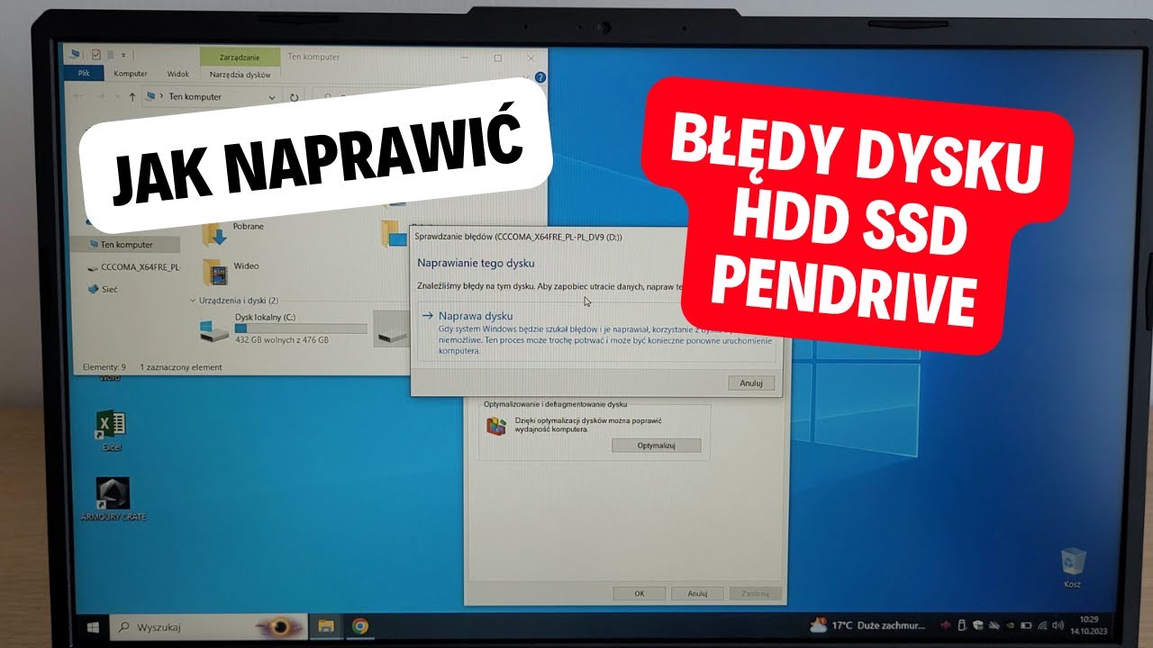 Jak naprawić błędy dysku HDD, SSD, dysku zewnętrznego lub pendrive? Przywróć pliki które zniknęły