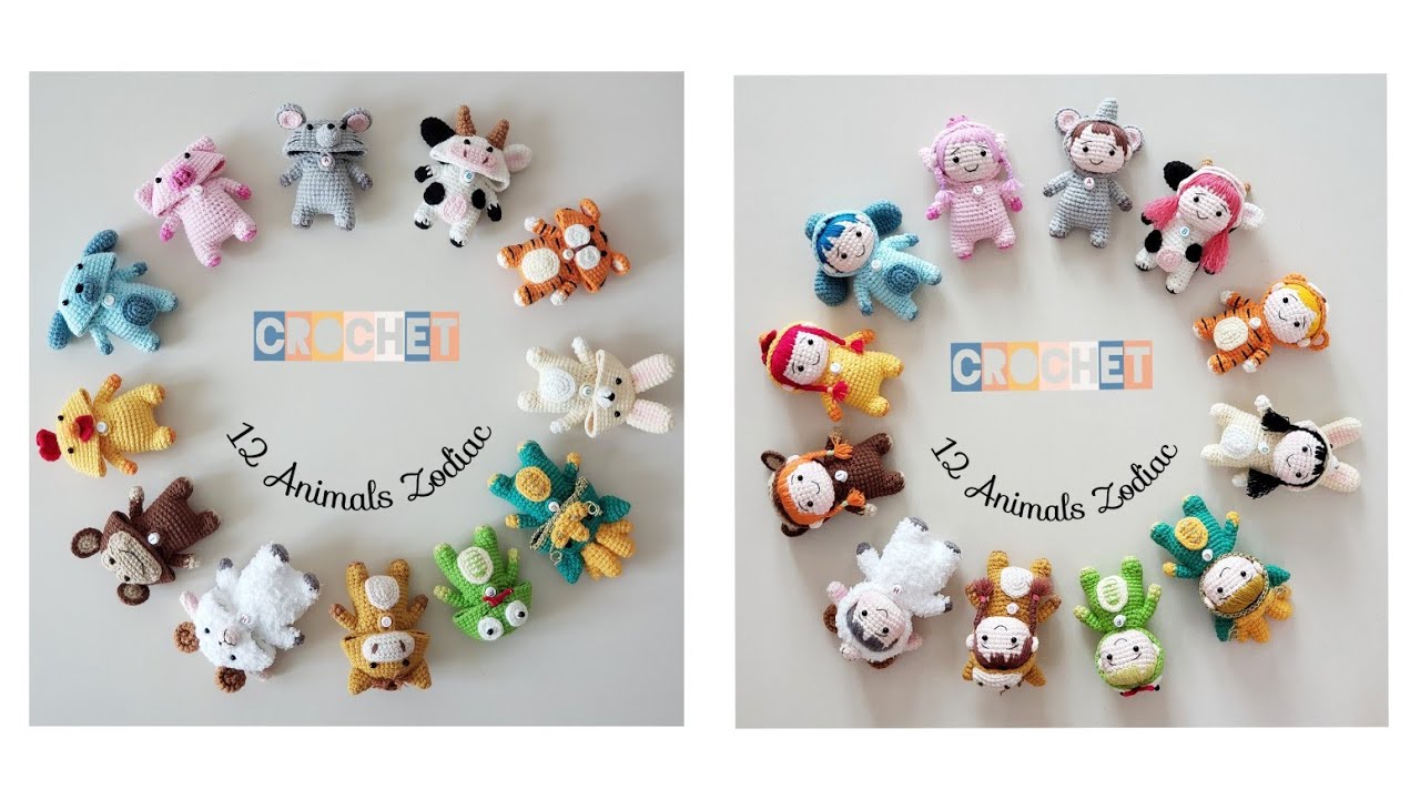 Crochet 12 Animals Zodiac | Amigurumi Tutorial | SpringDay DIY