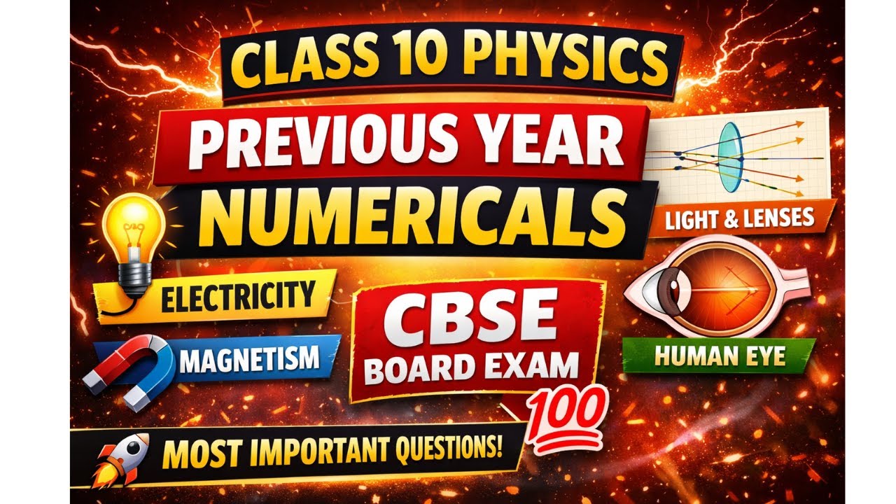 Class 10 Physics Previous Year Numericals | CBSE Board Exam Focus 🔥