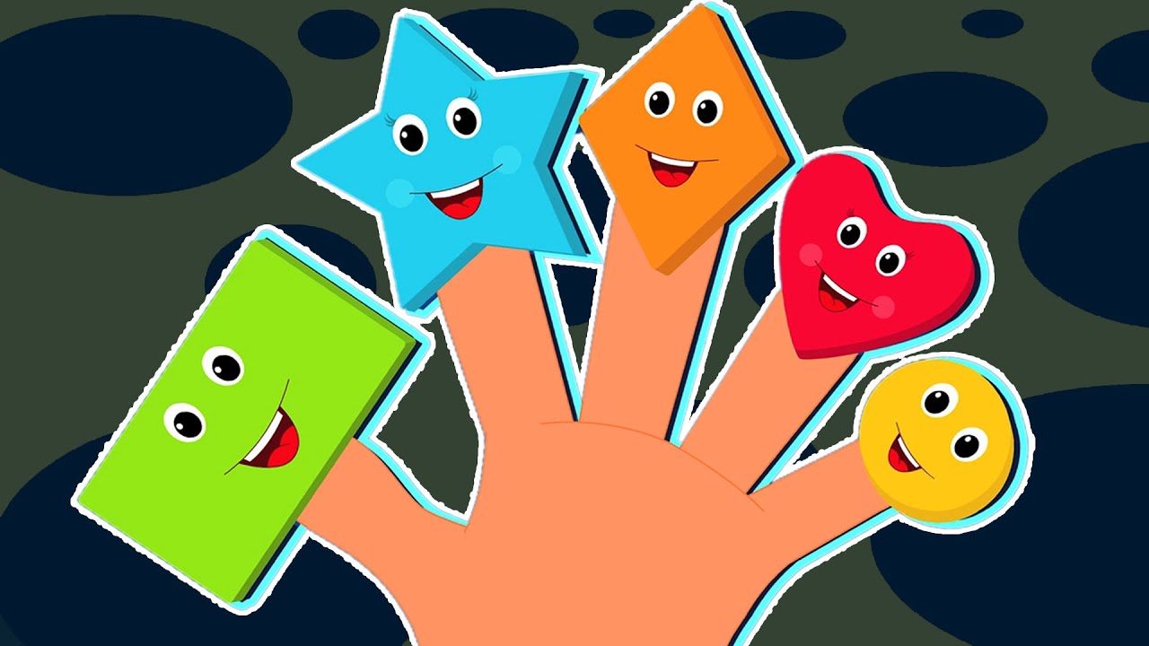 famille doigt des formes | vidéo éducatif | comptine célèbre | Shapes Finger Family