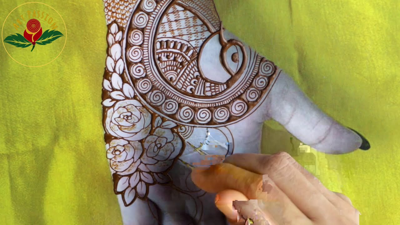 Latest trendy mehendi designs for hand  | Peacock  Dubai rose and floral mehndi design | Karwachauth