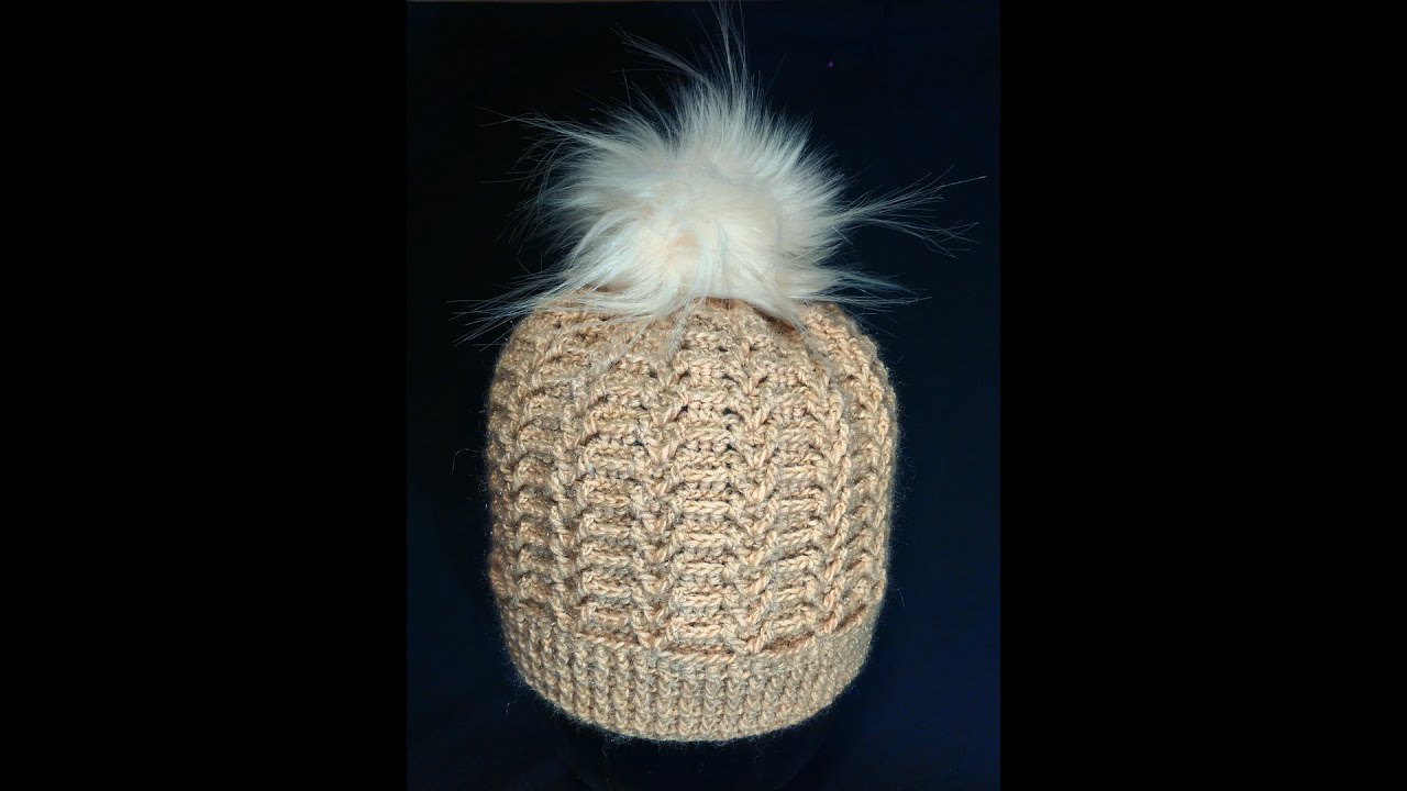 Шапка крючком. Новый узор КОЛОСКИ. Мастер класс Часть 1.  Hat crochet pattern Part 1