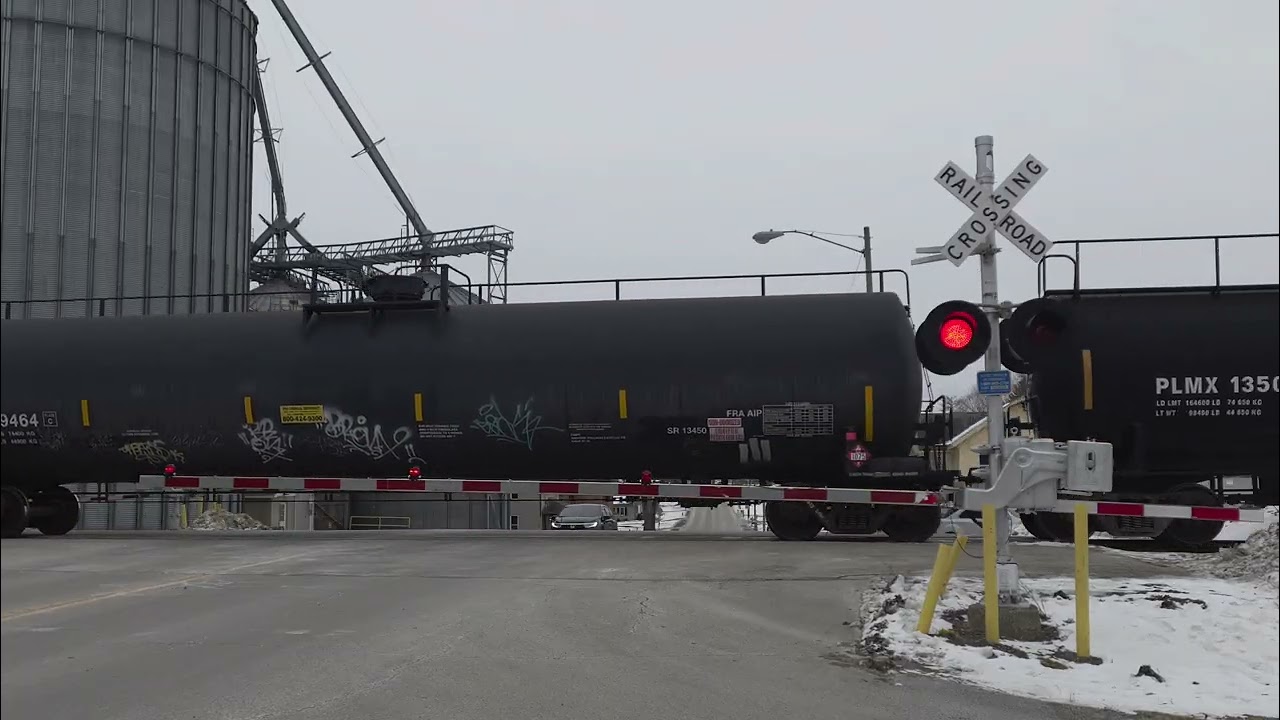 *New E-Bell* W&LE 7006 Local w/ OLS 50th Anniv East | Main St. (OH-231) Grade Crossing, Nevada, OH