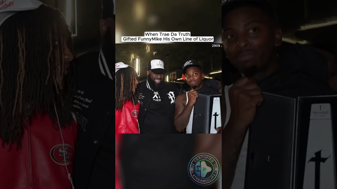 When Trae Tha Truth gifted FunnyMike his brand-new line of liquor 🍾🔥 