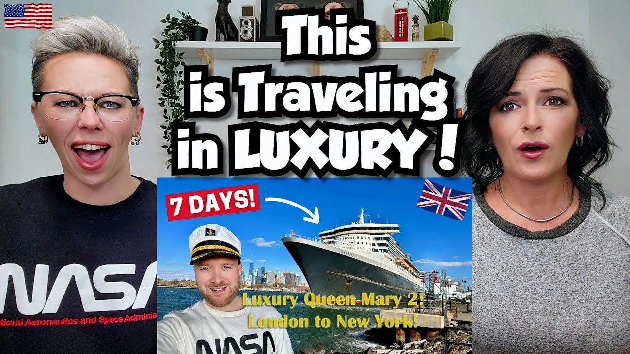 American Couple Reacts: London to New York By Queen Mary 2 LUXURY SHIP! FIRST TIME REACTION!! *WOW!*