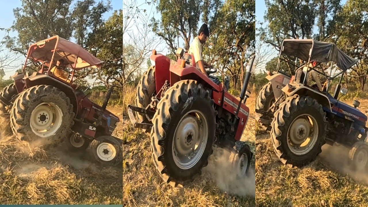 Massey Mahindra & powertrack tractor off-road #tractoroffroad 
