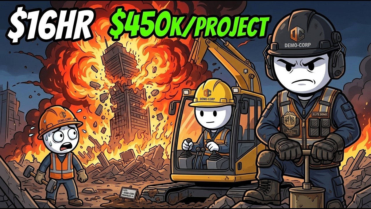 Every Level of a Demolition Expert's Career ($16/HR &rarr; $300K Per Explosion)