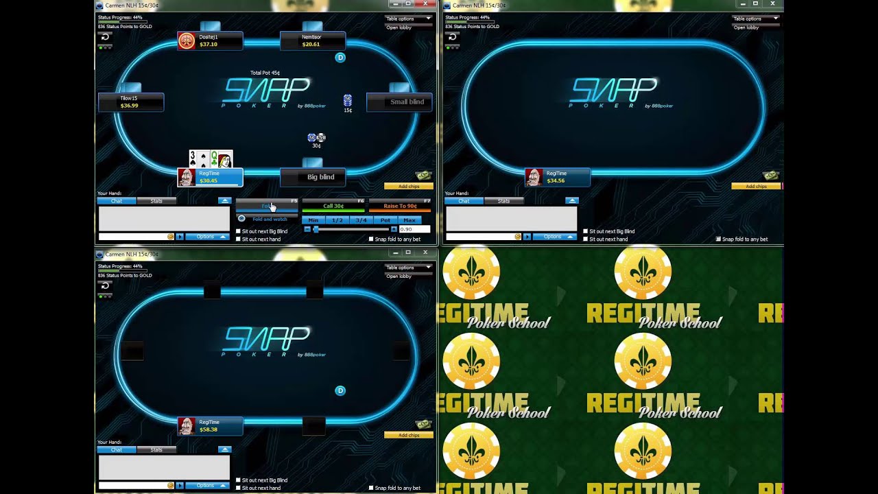 $30nl Snap on 888 Poker Episode 33