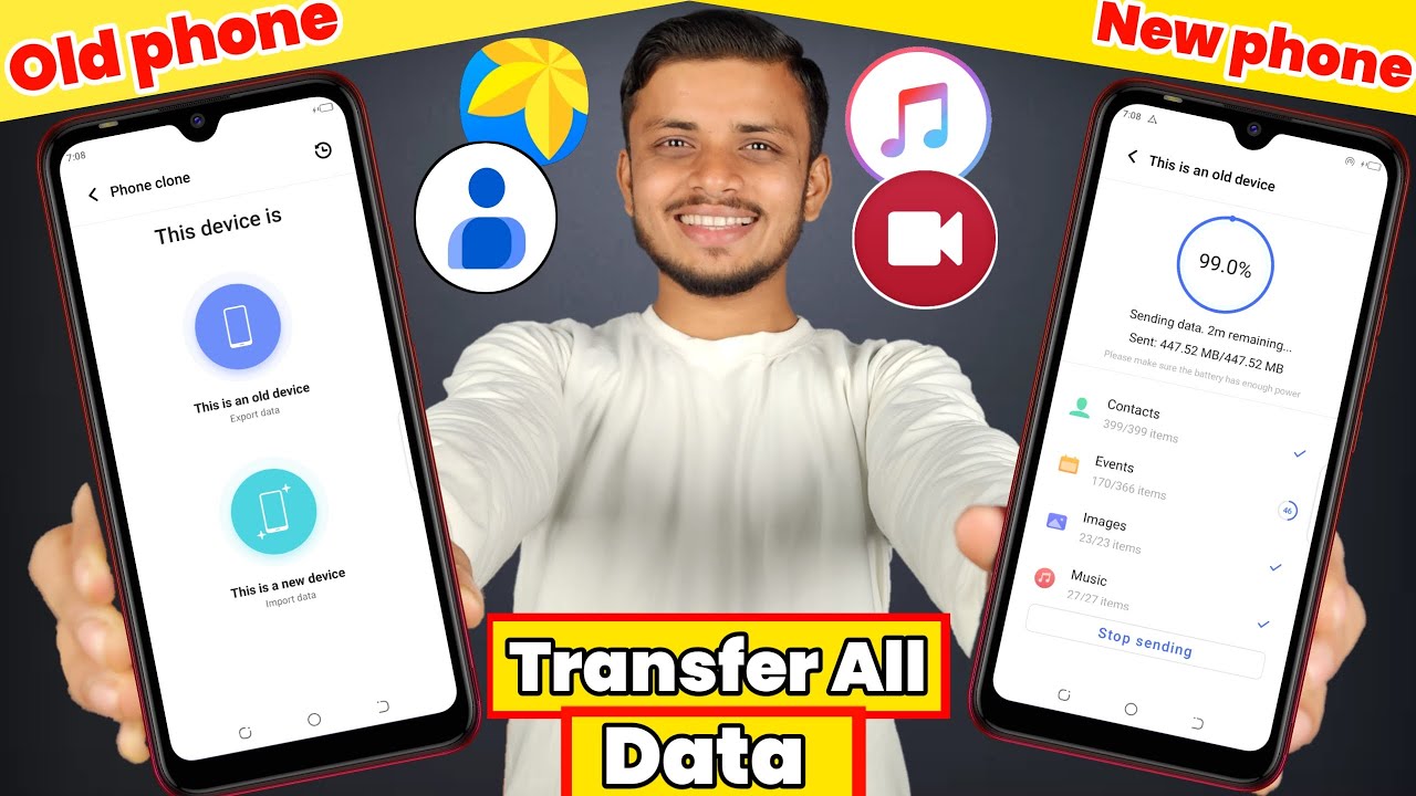 How to transfer all data from old phone to new phone | All Data Transfer | Tech Manish