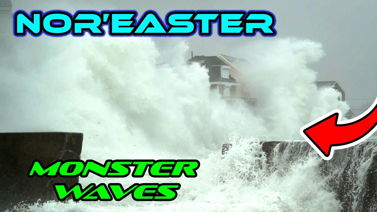 Nor'easter Mega Waves Scituate, Massachusetts