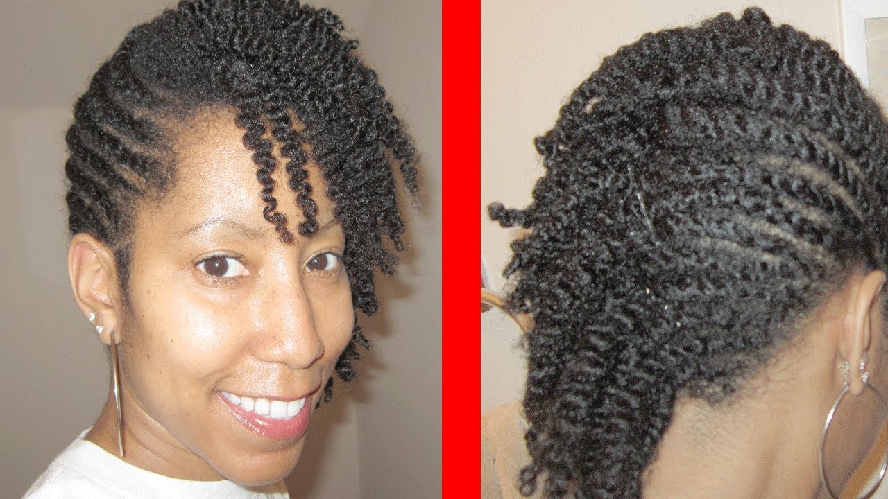 Flat Twists To The Side Hairstyle