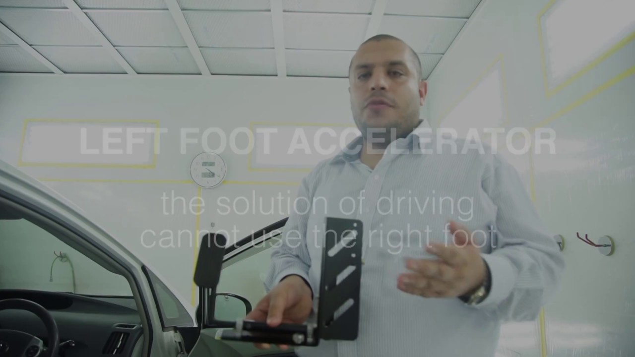 Solution to drive a car with the right foot - left foot accelerator
