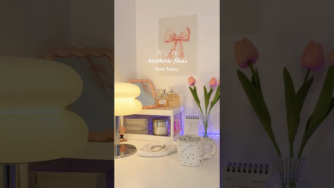 Aesthetic Temu finds 🎀 Pinterest desk  #TemuHaul #aesthetic #pinterest