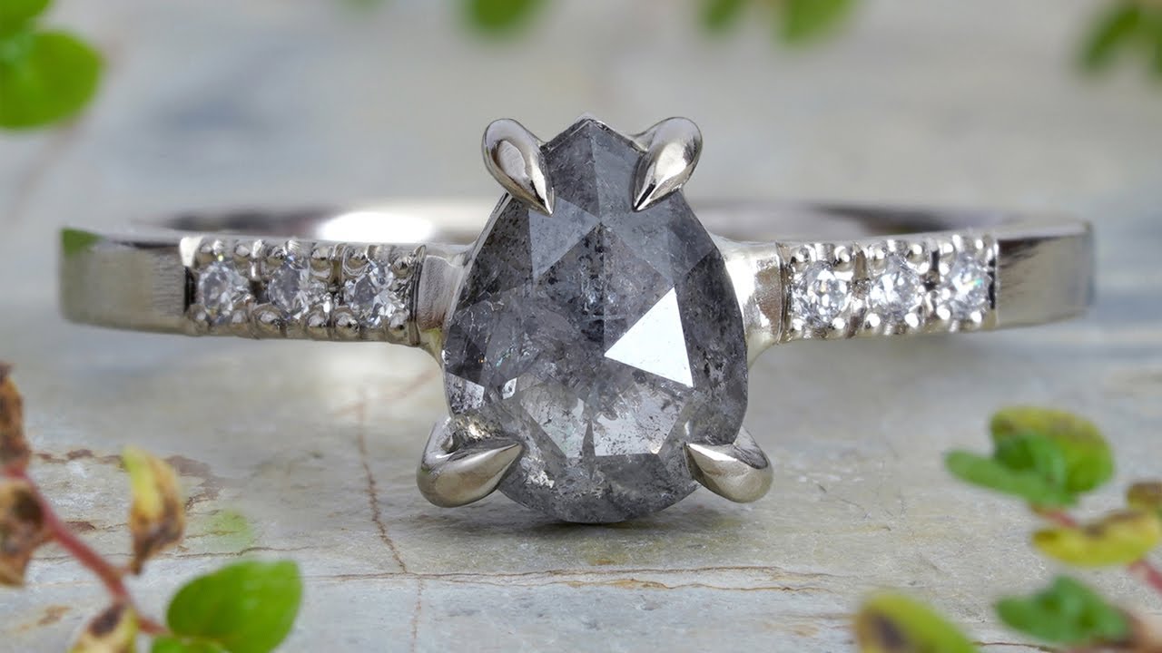 Making a Pear Shaped Diamond Ring in 18k White Gold, Ring Making No.21